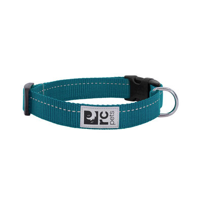 RC Pets 1" Primary Dog Clip Collar Dark Teal, Medium