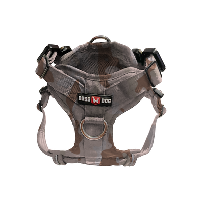 BOSS TACTICAL HARNESS W/ BOSS CLIPS TAN CAMO  MEDIUM