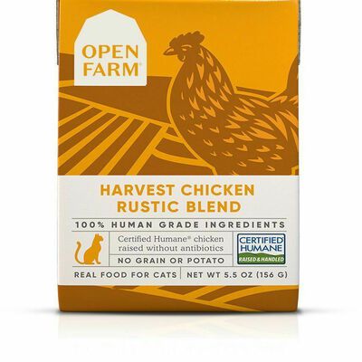 Open Farm Harvest Chicken Rustic Blend Wet Cat Food, 5.5-oz