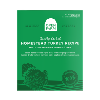 Open Farm Frozen Homestead Turkey Gently Cooked Recipe Human Grade Dog Food, 96-oz