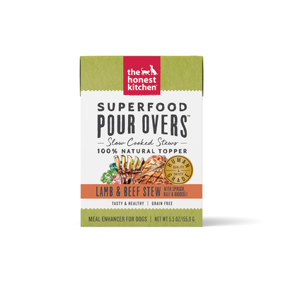 The Honest Kitchen Superfood POUR OVERS&trade; Lamb & Beef Stew with Spinach, Kale, & Broccoli, 5.5-oz