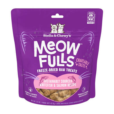 Stella & Chewy's Meowfulls Whitefish & Salmon Cat Treats, 1.5-oz