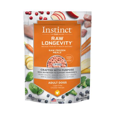 Frozen - Instinct Raw&nbsp;Longevity&nbsp;Raw Frozen Meals Cage-Free Chicken&nbsp;Recipe For Dogs