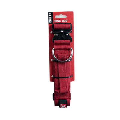 RED COLLAR 1.5" WIDE LARGE (17"-22" ADJUSTABLE)