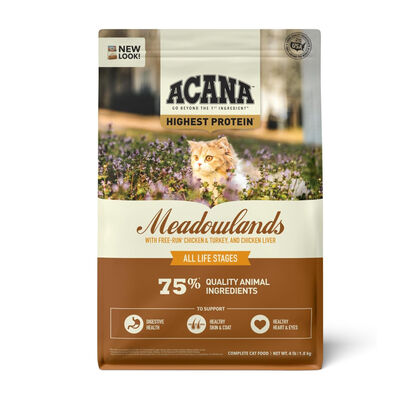 Acana Highest Protein Meadowlands Dry Cat Food, 4-lb