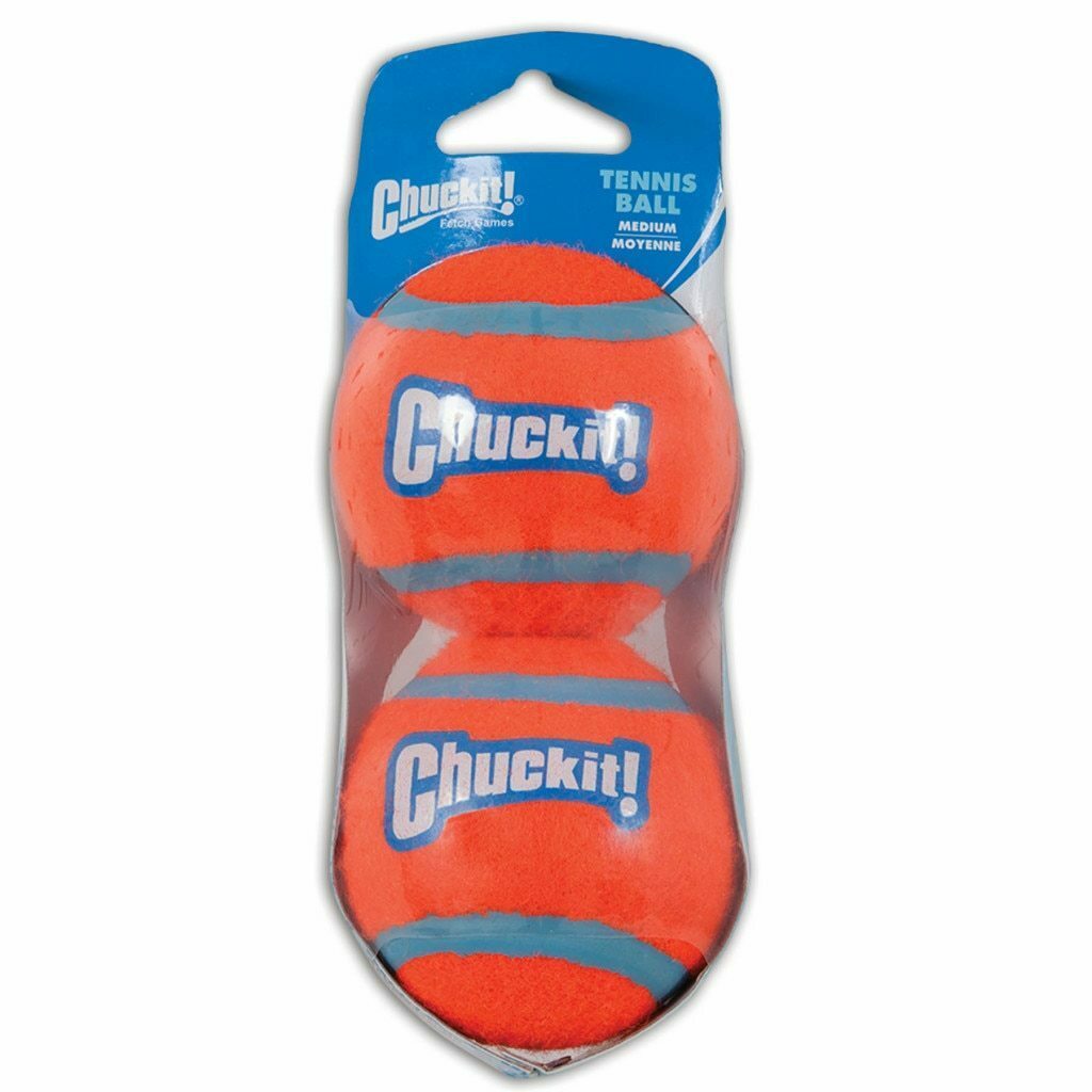 Chuckit! Medium Tennis Balls in Shrink Sleeve Dog Toy, 2-pk image number null