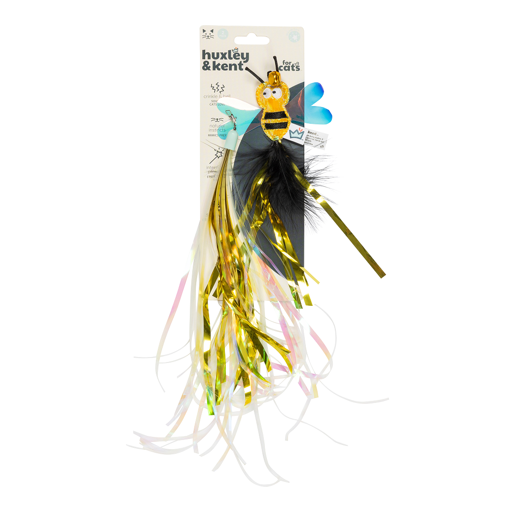 Huxley & Kent Cat Wand Refill 2PK BUZZ BEE STREAMERS image number null