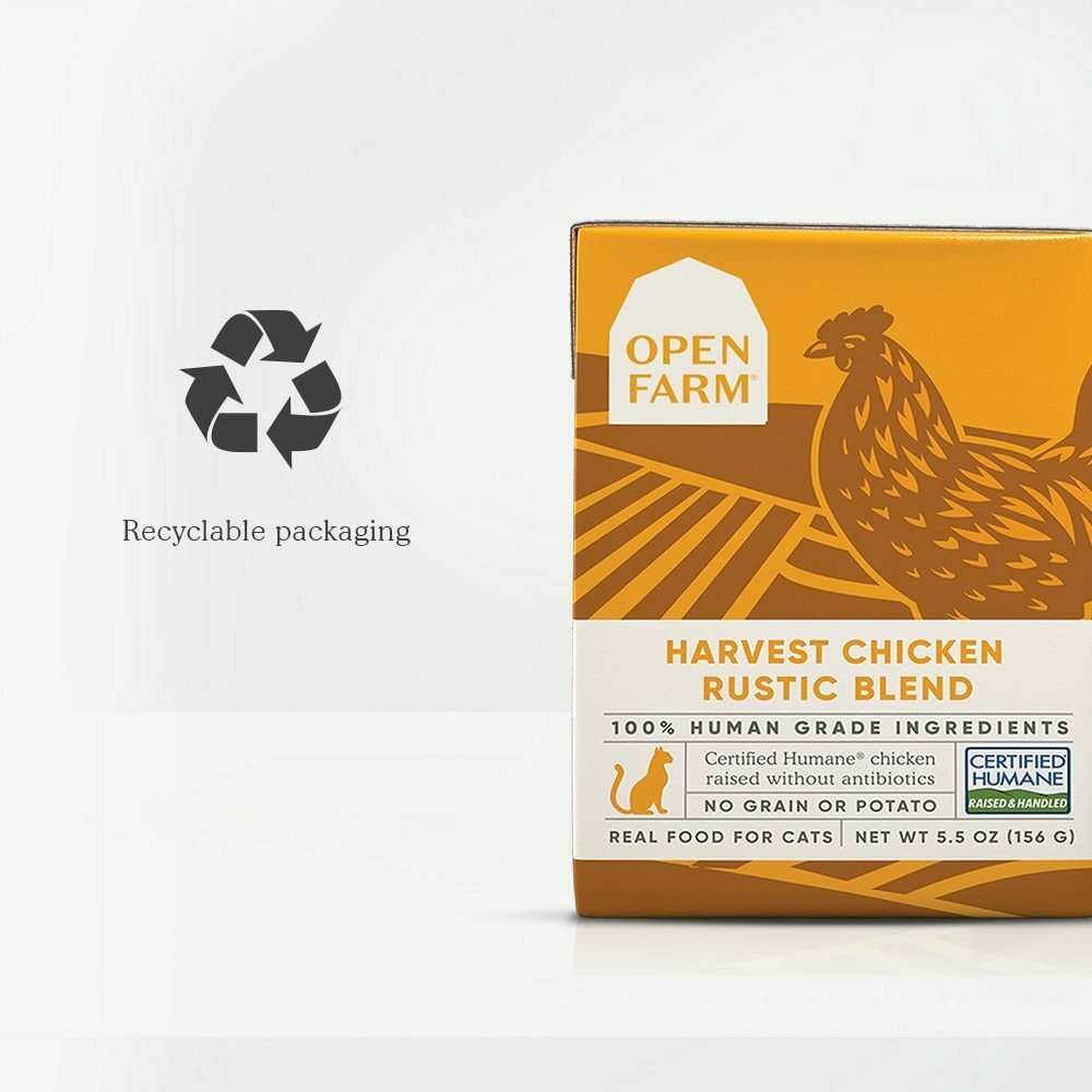 Open Farm Harvest Chicken Rustic Blend Wet Cat Food, 5.5-oz image number null