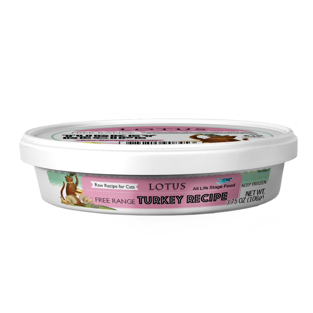 Frozen Lotus Raw Free-Range Turkey Recipe For Cats, 3.5-oz image number null