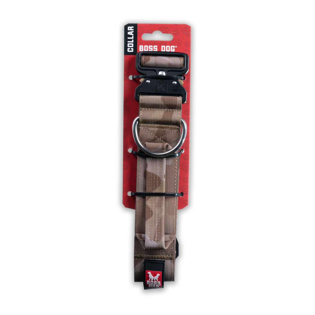 CAMO TAN COLLAR 1.5" WIDE LARGE (17"-22" ADJUSTABLE) image number null