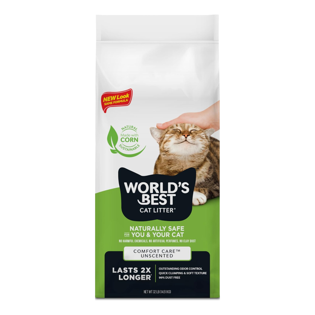 World's Best Comfort Care Unscented Original Clumping Corn Cat Litter image number null