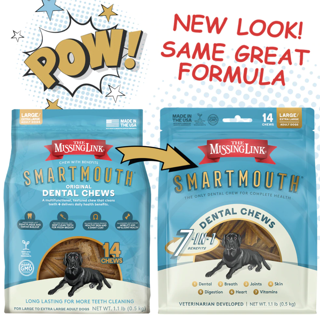 The Missing Link Smartmouth&trade; Dental Chews For Large/Extra Large Dogs 14 Count image number null