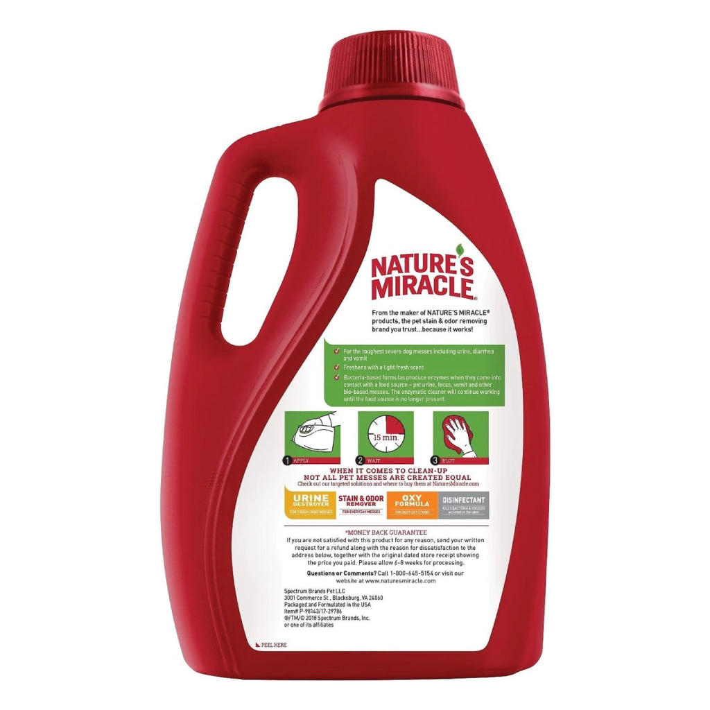 Nature&rsquo;s Miracle Dog Advanced Stain And Odor Remover, 1-gal image number null