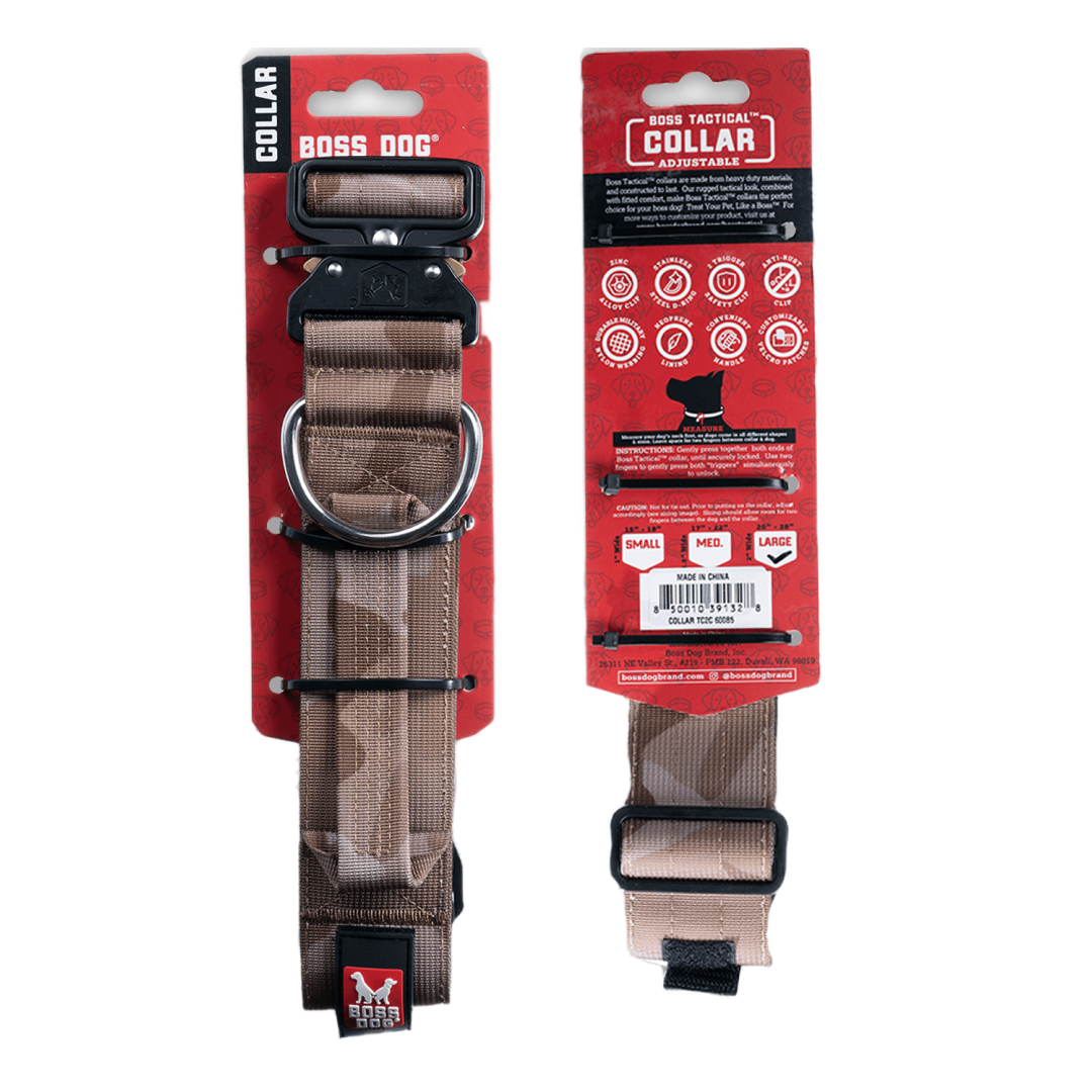 CAMO TAN COLLAR 1.5" WIDE LARGE (17"-22" ADJUSTABLE) image number null