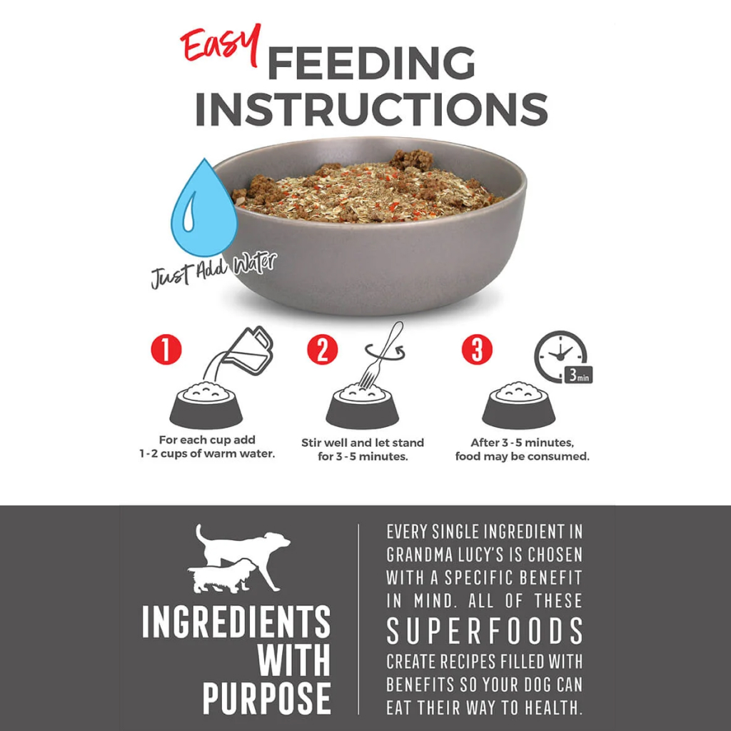 Grandma Lucy's 3 Bears Beef Freeze-Dried Dog Food, 1-lb image number null