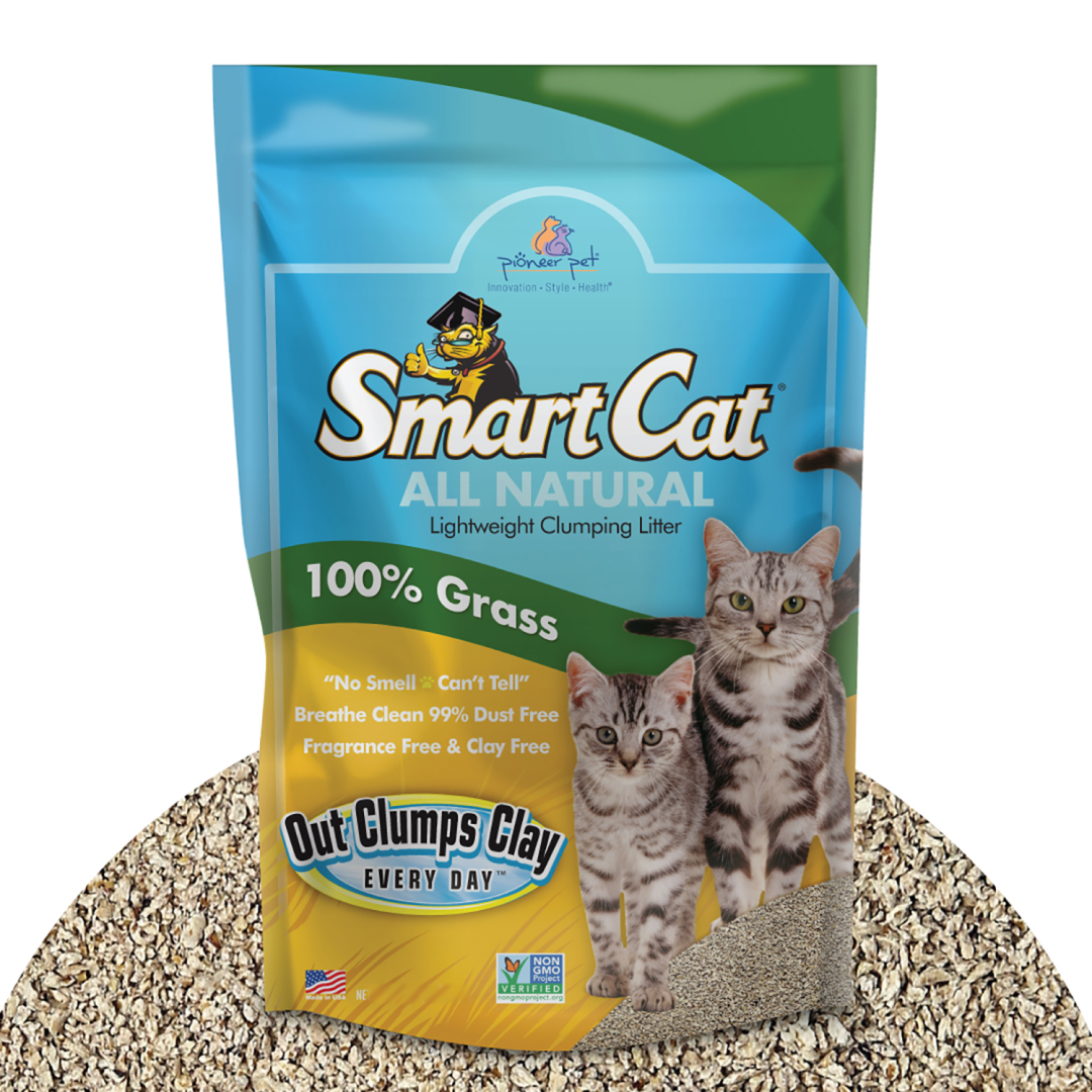 SmartCat 100% Grass All Natural Clumping Cat Litter, 5-lb image number null