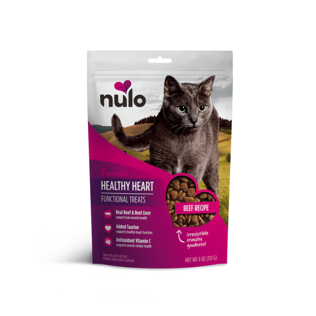 Nulo Healthy Heart Beef Recipe Grain-Free Crunchy Cat Treats, 4-oz image number null