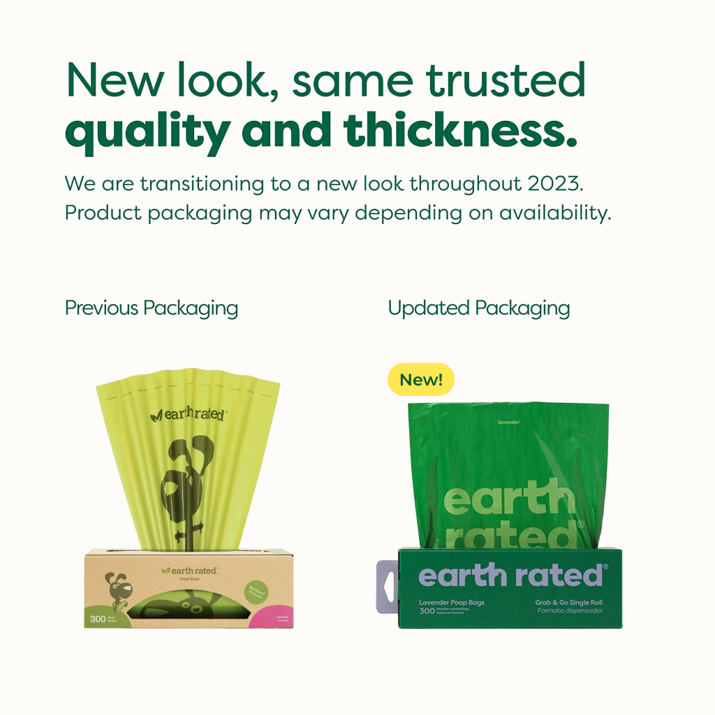 Earth Rated Dog Waste Bags, 300 Dog Waste Bags On A Large Single Roll, Grab And Go, Guaranteed Leak-Proof, Lavender-Scented image number null