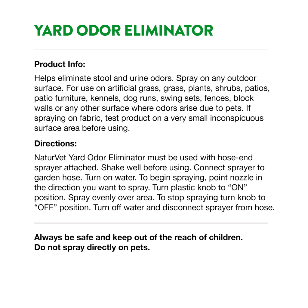 Naturvet &ndash; Yard Odor Eliminator image number null