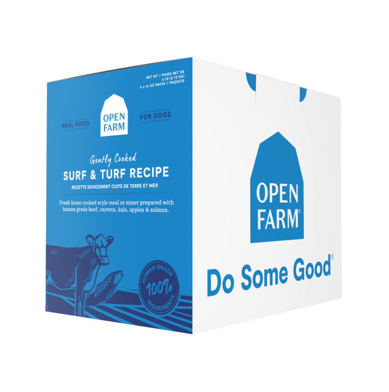 Open Farm Frozen Surf & Turf Gently Cooked Recipe Human Grade Dog Food, 96-oz image number null